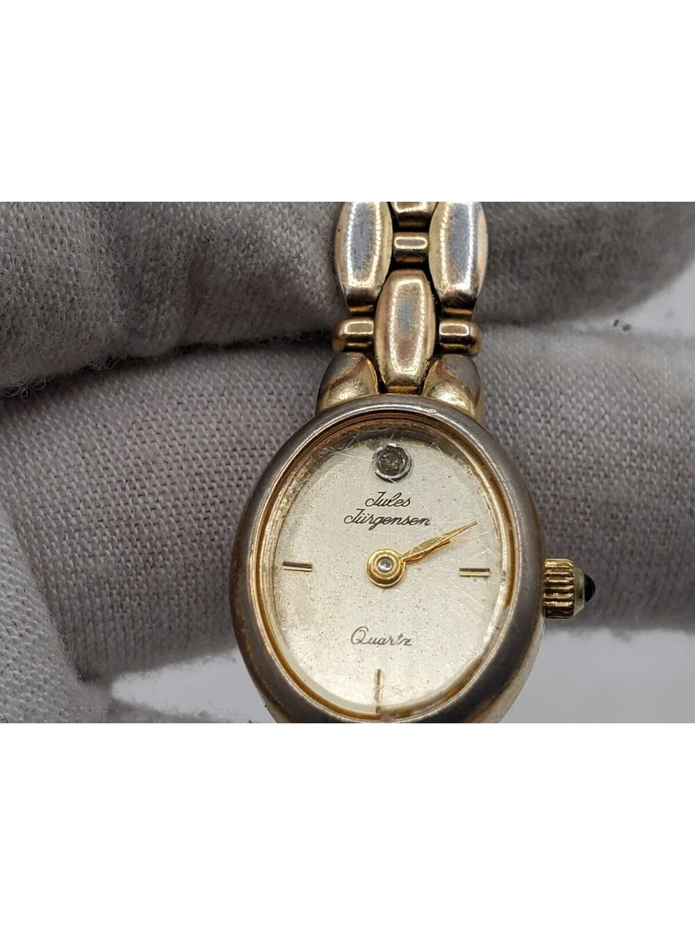Jules Jurgensen Quartz Watch Women 16mm For Parts Or Repair